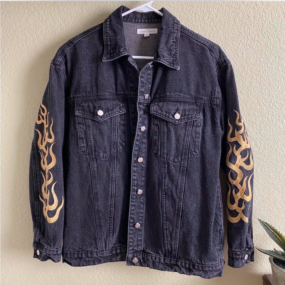 Black denim jacket
